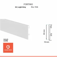 Плинтус FORTINO 80 02, светло-серый