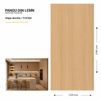 Panou din lemn furniruit, T187AN, Stejar deschis, 2440x1220x3.8mm