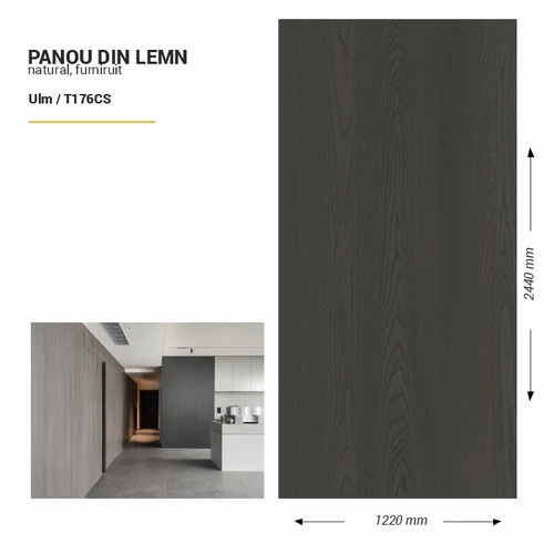 Panou din lemn furniruit, T176CS, Ulm, 2440x1220x3.8mm