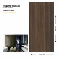 Panou din lemn furniruit, T160PU, Eucalipt, 2440x1220x3.8mm