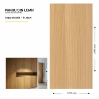 Panou din lemn furniruit, T129AN, Stejar deschis, 2440x1220x3.8mm