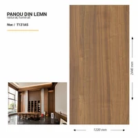 Panou din lemn furniruit, T121AS, Nuc, 2440x1220x3.8mm