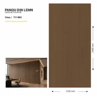Panou din lemn furniruit, T114BS, Cireș, 2440x1220x3.8mm