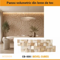 Объёмная панель из натурального дерева BEVEL CUBES, CB-008