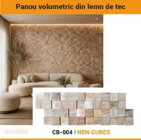 Объёмная панель из натурального дерева NEW CUBES, CB-004