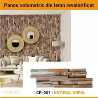 Panou volumetric din lemn natural NATURAL CORAL CR-001