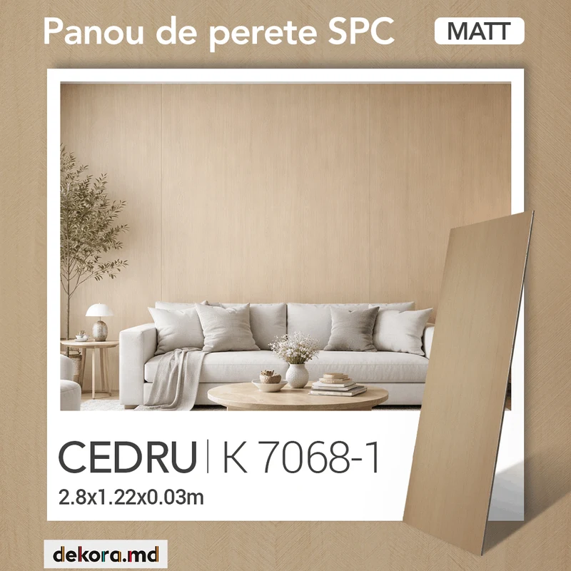 Panou de perete SPC Matt, Cedru, K 7068-1 2