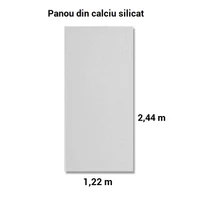 Panou din calciu silicat cu finisaj decorativ, 1.22m x 2.44m x 6mm