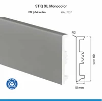 Plintă ARBITON STIQ XL Monocolor STX810, Gri Închis 272
