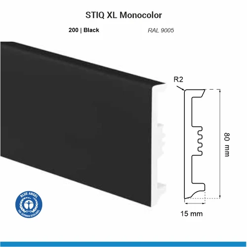 Plintă ARBITON STIQ XL STX810, Negru 200