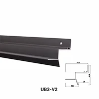 UB3-V2, Теневой профиль для потолка, матовый черный, 2,5 м