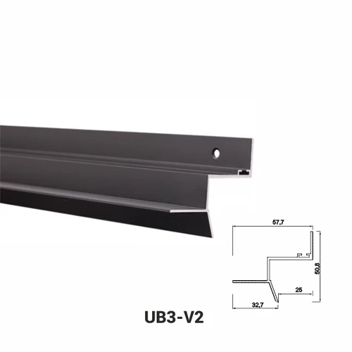 UB3-V2, Profil de tip ascuns pentru tavan, Negru Matt, 2,5m