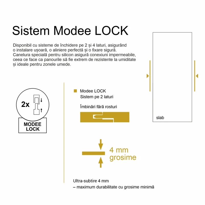 Стеновая панель SPC Mono Ivory WMS 511C (Made in EU) 4