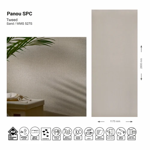Panou de perete SPC Tweed Sand WMS 527S (Made in EU)