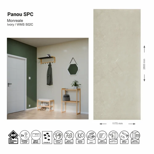 Panou de perete SPC Monreale Ivory WMS 502C (Made in EU)