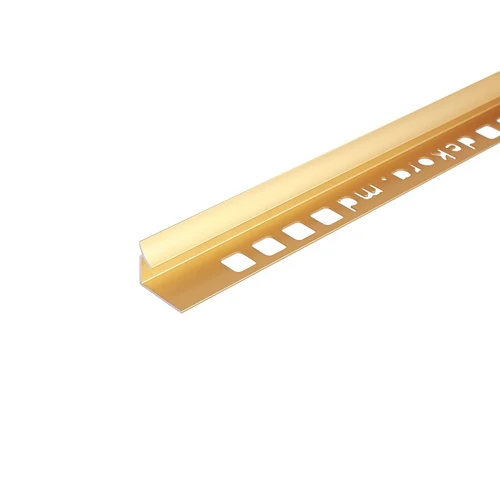 W10-2, Profil aluminiu pentru colț interior, 2.5 m, Polish Gold