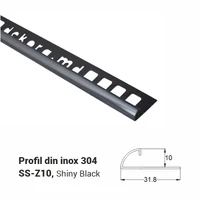 SS-Z12, Profil din inox 12 mm, 2.5m, Shiny Black 2
