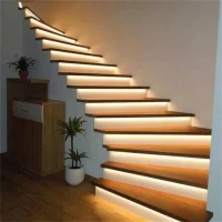 CT10L Алюминиевый профиль с диффузионной лентой LED для ступеней, 10 мм 2,5 м, Черный матовый 7