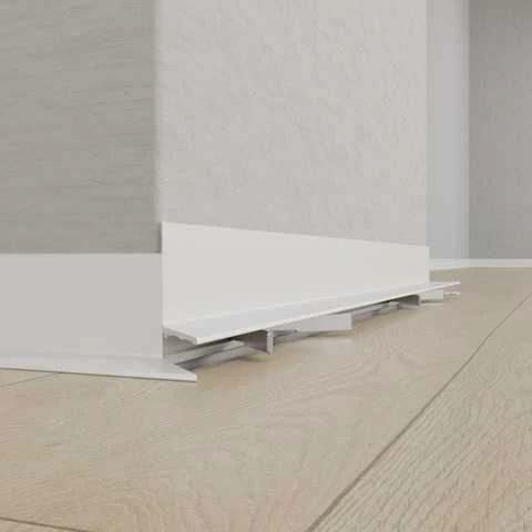 AL 16×20, Микро плинтус для пола, матовый белый, 2.5 м 2
