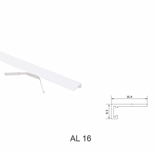 AL 16, mini plintă pentru pardoseli, White Matt, 2,5m