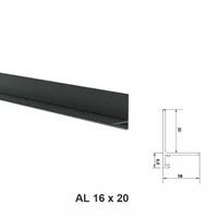 AL 16x20, mini plintă pentru pardoseli, Black Matt, 2.5m