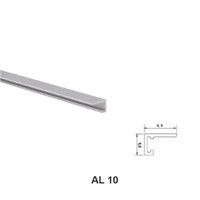 AL 10, Микро плинтус для пола, матовый серебристый, 2.5 м