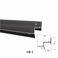 UB3, Profil de tip ascuns pentru tavan, Negru Matt, 2,5m