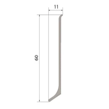 AL 60, Plinta din aluminiu, Silver Matt, 2,5m 3