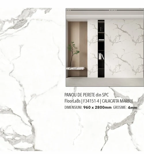 Panou de perete SPC Marble Calacatta, F3F 34151-4