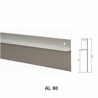 AL 80, Plintă tip ascunsă din aluminiu, Silver Matt, 2,5m