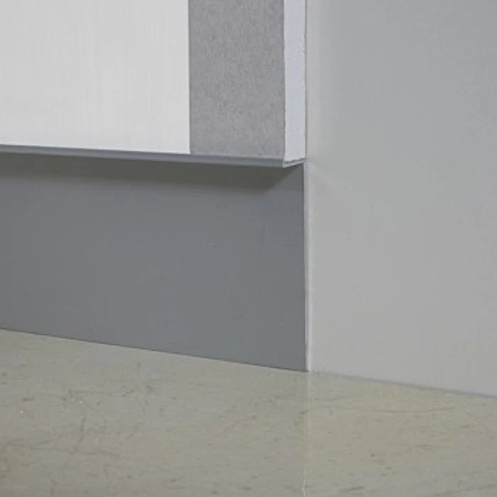 AL 80, Plintă tip ascunsă din aluminiu, Silver Matt, 2,5m 2