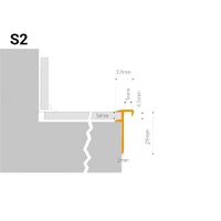 PRO S2 Profil aluminiu pentru trepte 5 mm extern B3, 2m, Titan 3