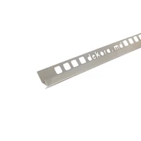 ZA10, Profil aluminiu pentru gresie 10 mm, colț exterior, 2.5m, Champagne Polish