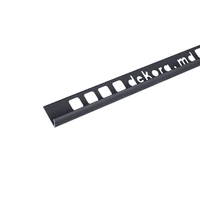Z8, Profil aluminiu pentru gresie 8 mm, colț exterior, 2,5 m, Black Matt