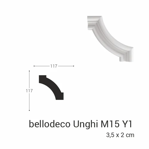 Unghi M15 Y1 la plinta M15