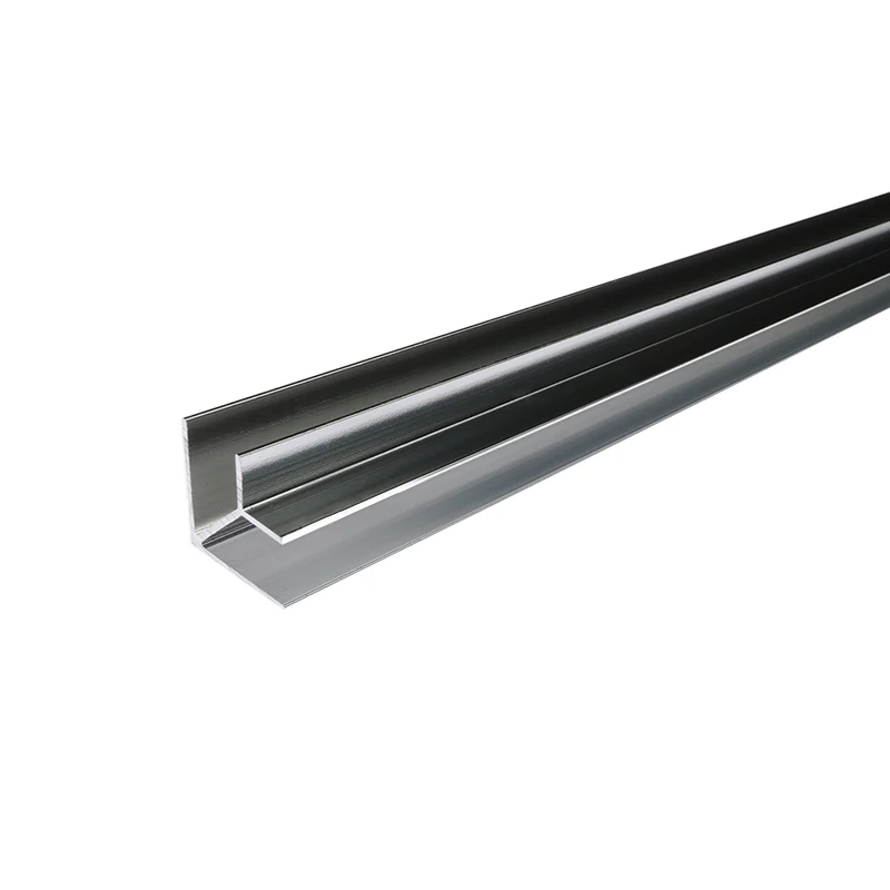 V V10, Profil aluminiu de colț pentru gresie, universal, 2.5 m, Polish Silver 2