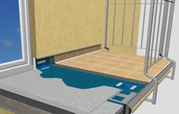 Y50, Profil din aluminiu cu picurător pentru balcon sau terasa exterioară, Raw 2