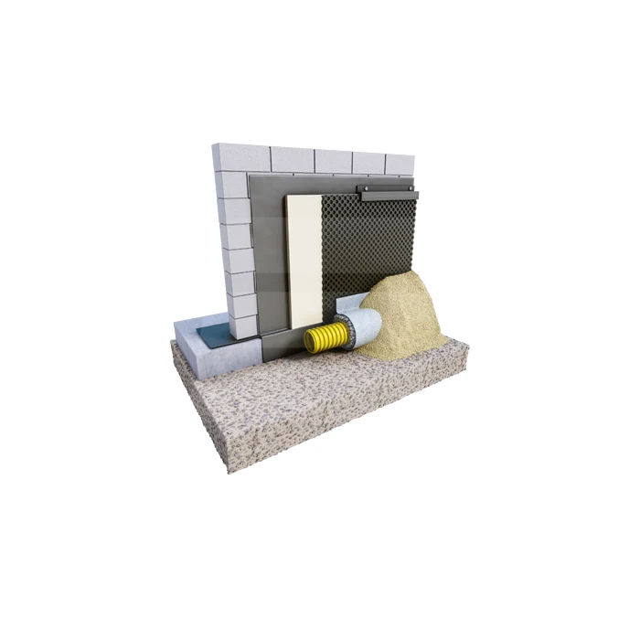 Folia GEO 8 pentru hidroizolare fundații 2,5m*20m 2