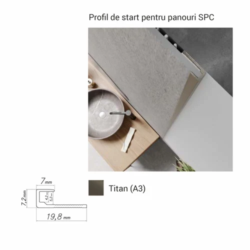 ZAK-A3, Profil de start p/u panouri SPC, 2.8 m, Titan