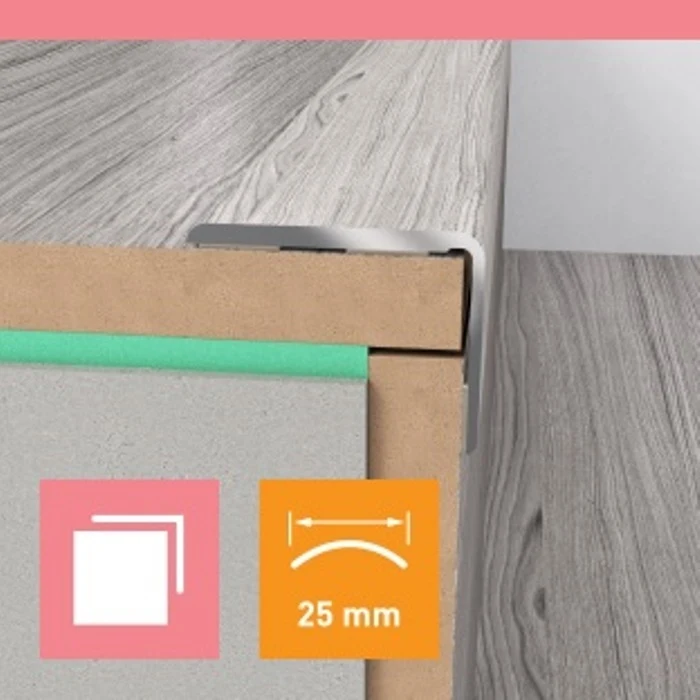 Profil din aluminiu pentru trepte CS2 1.2 m, 31 Stejar Odessa 3