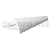 Profil PVC alb  7 mm extern pentru gresie, 2.5 m