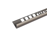 Z10, Profil aluminiu pentru gresie 10 mm, colț exterior, 2.5m, Champagne Matt