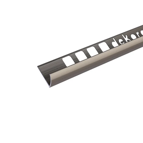 Z10, Profil aluminiu pentru gresie 10 mm, colț exterior, 2.5m, Champagne Matt