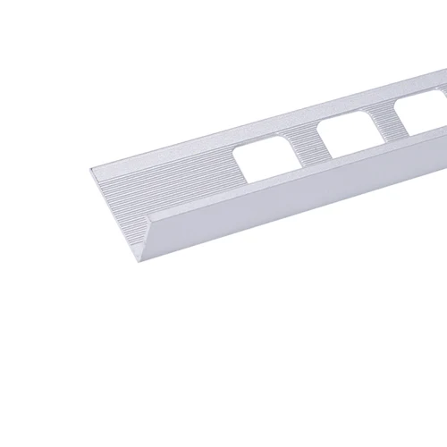 L10, Profil aluminiu pentru gresie 10 mm, 2.5 m, Silver Matt