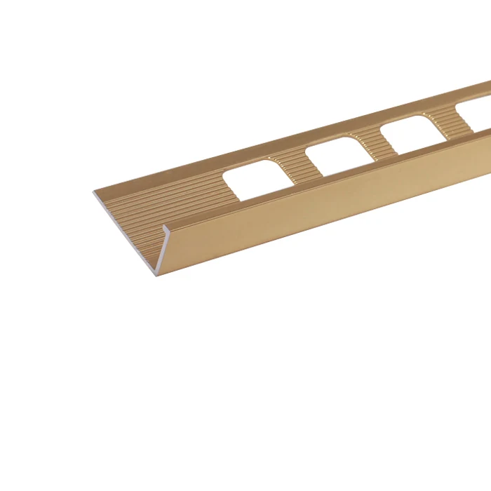 L10, Profil aluminiu pentru gresie 10 mm, 2.5 m, Polish Gold 2