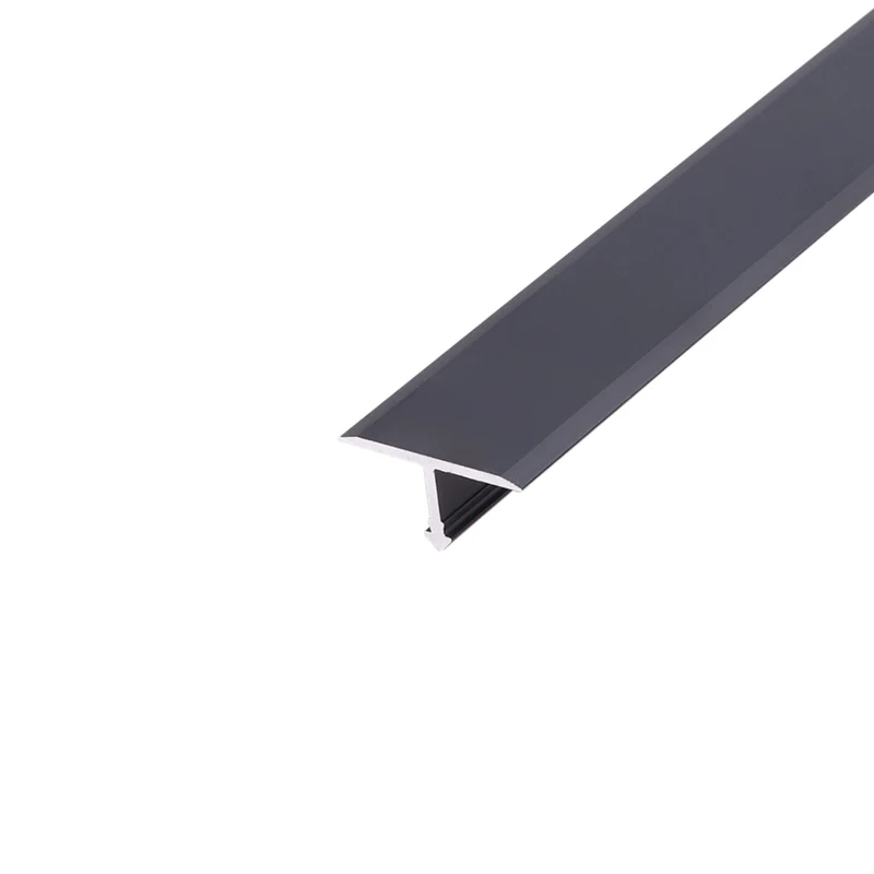 T15, Profil T din aluminiu pentru rosturi de dilatare, 2.5 m, Black Matt 3