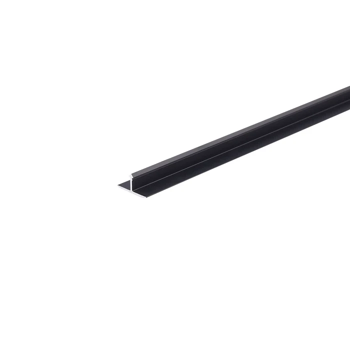 T15, Profil T din aluminiu pentru rosturi de dilatare, 2.5 m, Black Matt 2