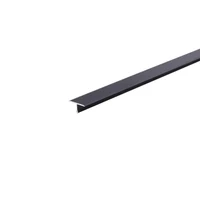 T15, Profil T din aluminiu pentru rosturi de dilatare, 2.5 m, Black Matt