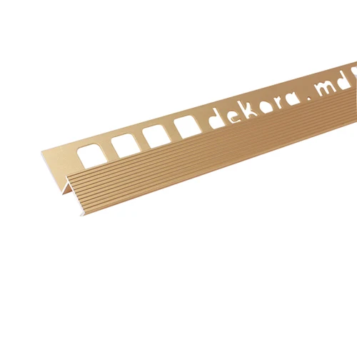 S1, Profil aluminiu pentru trepte, incorporabil, 3 m, Gold Matt