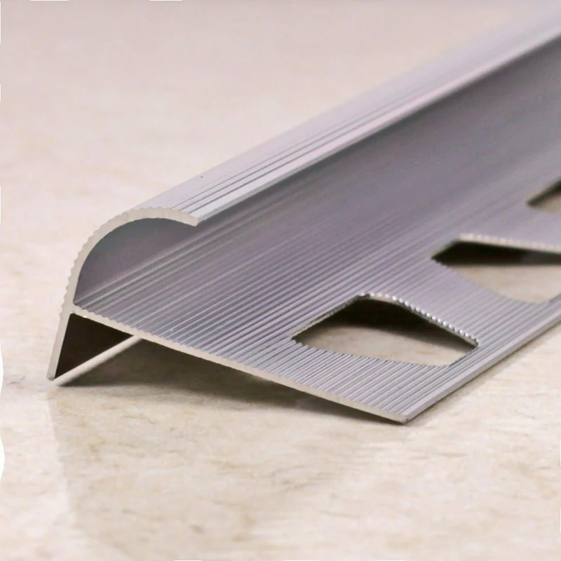 R10, Profil din aluminiu pentru trepte, 10x10 mm, Champagne, 2.5 m 3